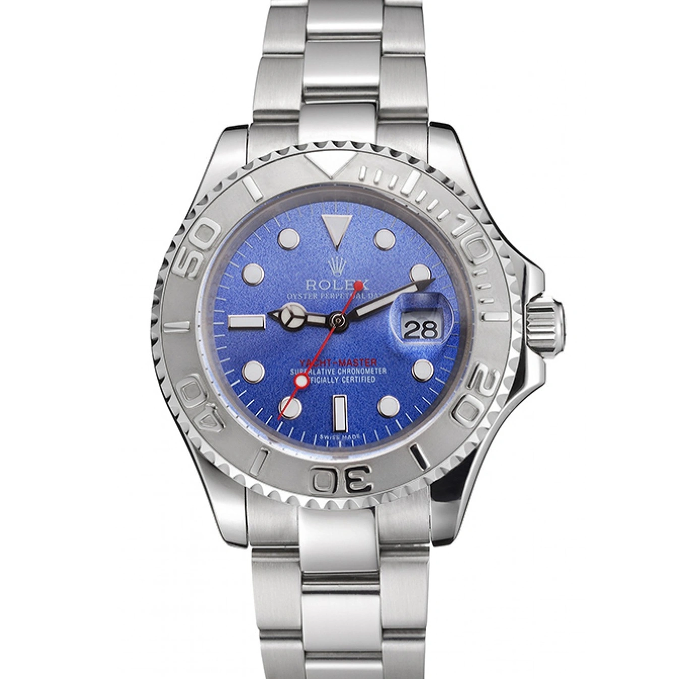 Steel Stainless And Bracelet Yacht-Master Rolex Swiss Blue Case Dial 1016